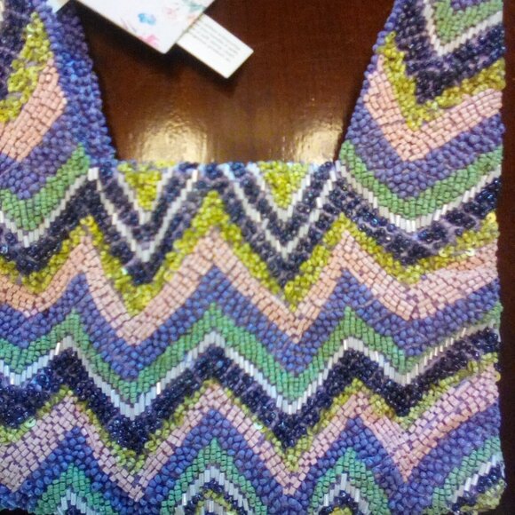 NWT beaded evening purse Handcrafted in India - Picture 3 of 5